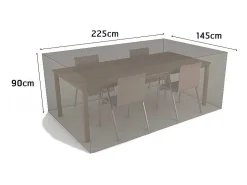 NORTENE Ropa De Casa-Funda protectora mesa rectangular y 4 sillas 225x145x90 cm 225X145X90 CM Topo