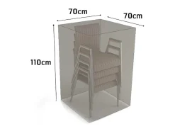 NORTENE Ropa De Casa-Funda protectora para sillas apilables COVERTOP - - 70 x 70 x 110 cm Topo