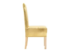 Clearance Fundas de silla elásticas 6 unidades rectas doradas ES816830 Dorado