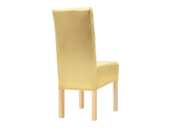 Clearance Fundas de silla elásticas 6 unidades rectas doradas ES816830 Dorado