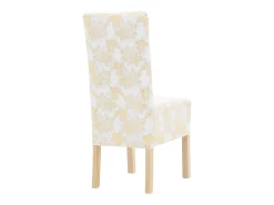 Ropa De Casa-Fundas de silla elásticas 6 unidades rectas blanco y ES690743 Dorado