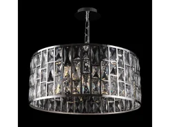 Maytoni Lámpara Suspendida-Gelid Araña Colgante Cilíndrico Cromo y Cristal, 4 Luces, E27 Gris