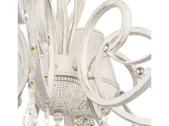 Maytoni Grace Araña Blanca con Oro y Cristal, con Pantallas, 8 Luces, E14 Blanco Sale