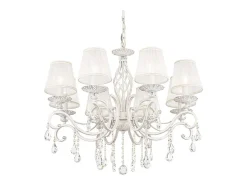 Maytoni Grace Araña Blanca con Oro y Cristal, con Pantallas, 8 Luces, E14 Blanco Sale