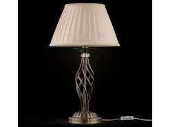 Hot Maytoni Grace Lámpara de Mesa Latón y Cristal, 1 Luz, E14 Camel