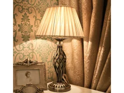 Hot Maytoni Grace Lámpara de Mesa Latón y Cristal, 1 Luz, E14 Camel