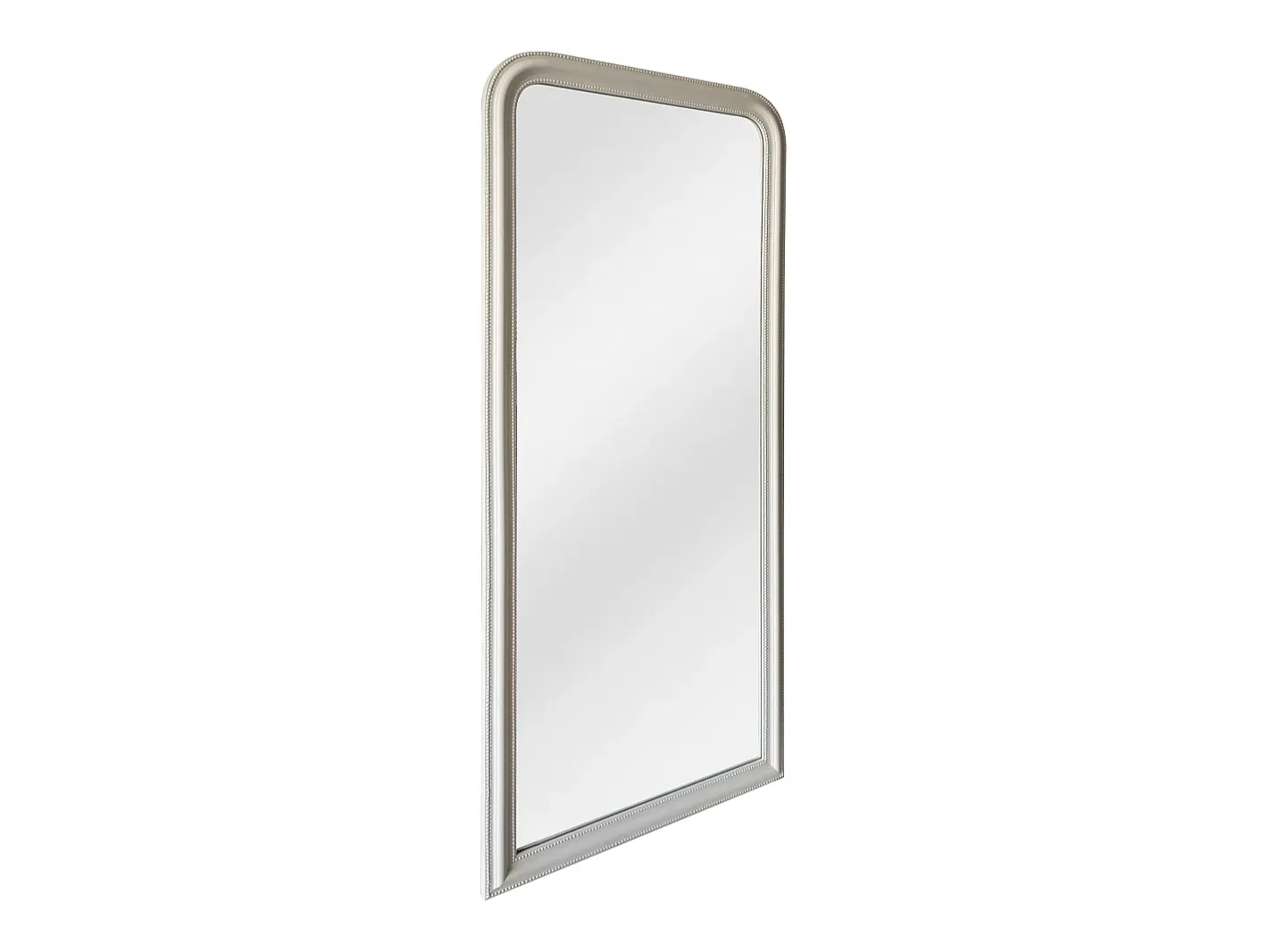 OZAIA Gran espejo de madera de paulownia - L. 80 x H. 180 cm - mate - HELOISE Blanco Discount