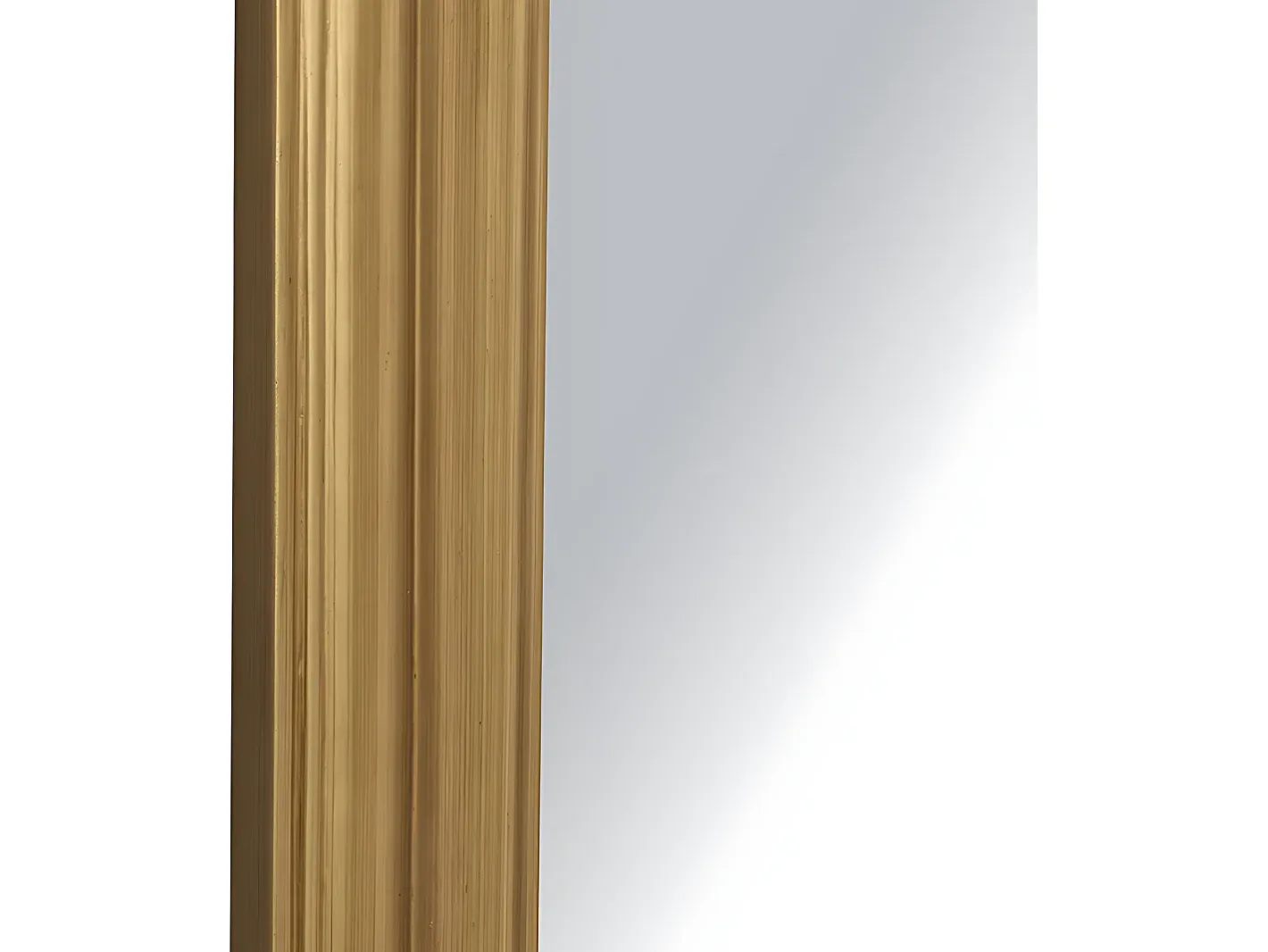 OZAIA Gran espejo de madera de paulownia con molduras, H.180 cm, , MERRY Dorado Best