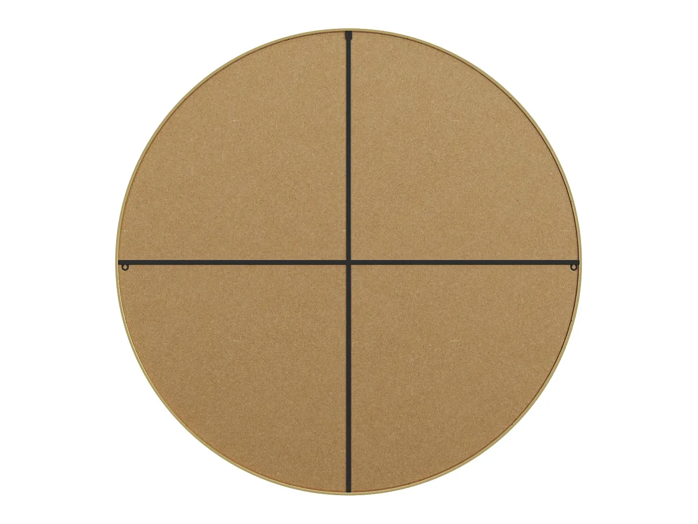 OZAIA Gran espejo de pared redondo de metal, D. 150 cm, , RONDIA Dorado New