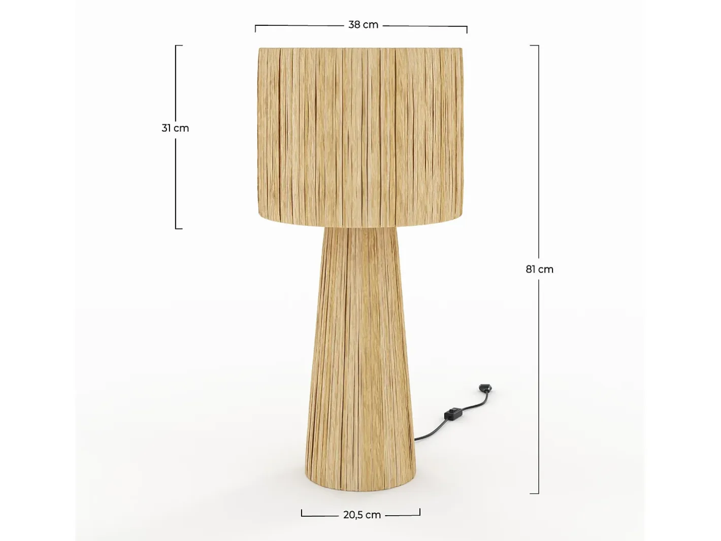 Rendez-Vous Déco Gran lámpara de hoja de palma - Soléa Beige Best