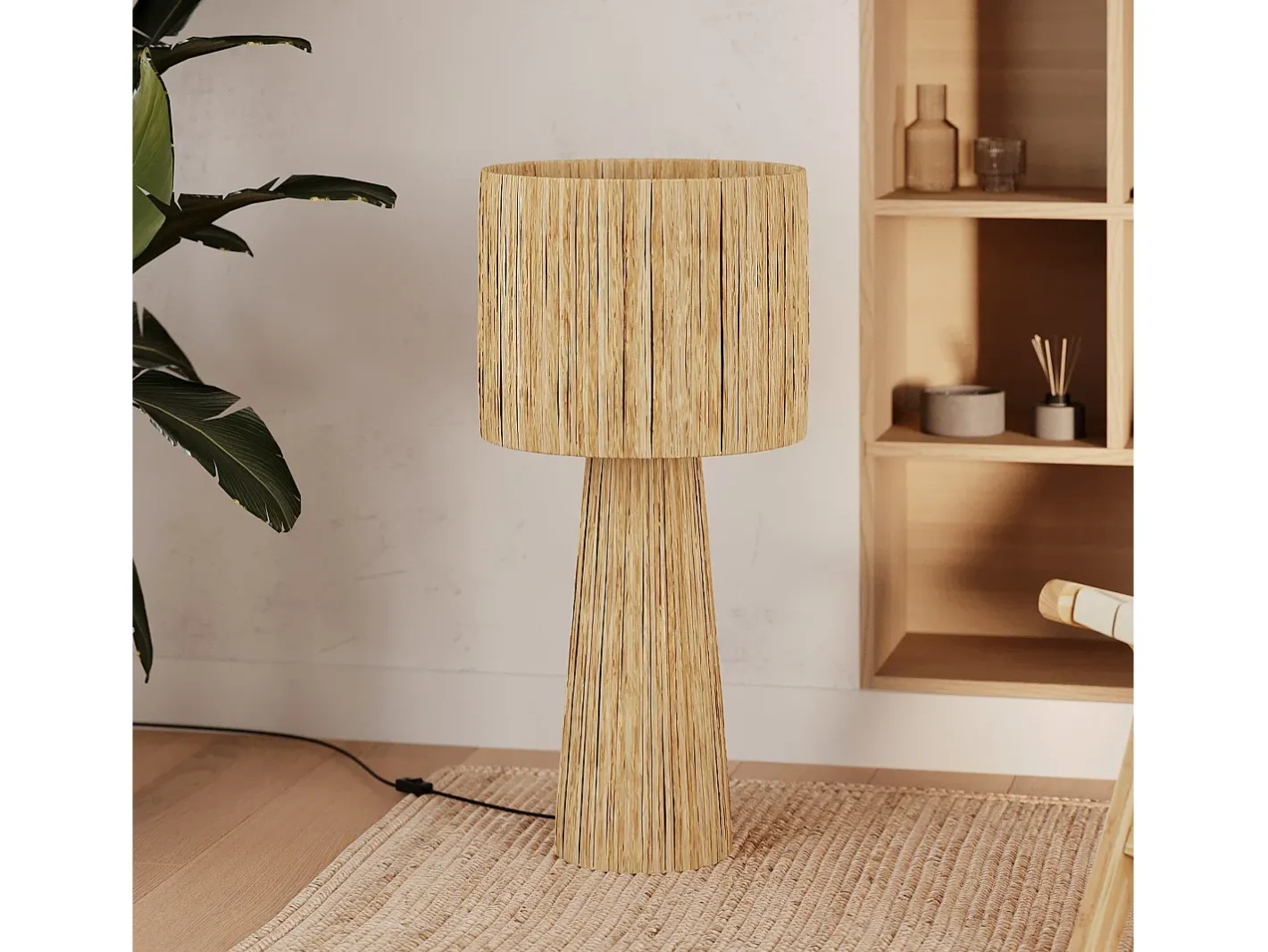 Rendez-Vous Déco Gran lámpara de hoja de palma - Soléa Beige Best