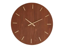 OZAIA Gran reloj de pared chapado en madera de fresno ARTURO - D. 70 cm - Marrón Color natural oscuro Sale