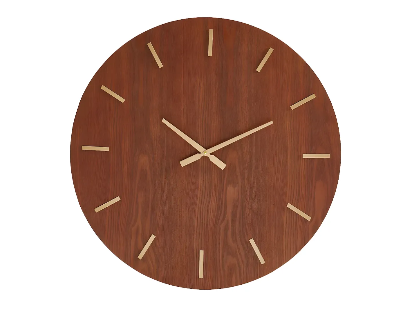 OZAIA Gran reloj de pared chapado en madera de fresno ARTURO - D. 70 cm - Marrón Color natural oscuro Sale