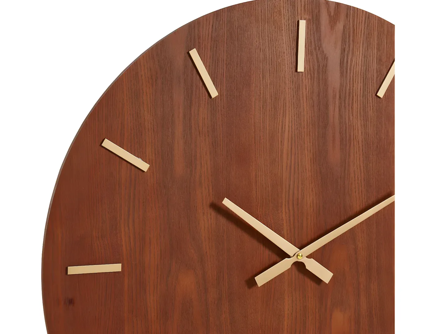 OZAIA Gran reloj de pared chapado en madera de fresno ARTURO - D. 70 cm - Marrón Color natural oscuro Sale