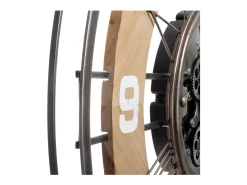 Atmosphera Reloj De Pared-Gran Reloj de Pared Silencioso de Metal y Madera D 90 cm Multicolor