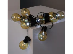 New Ledkia Guirnalda de Bombillas LED Solar Nikola 2m 6000K Blanco Frío Negro
