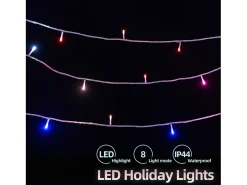 Sale Guirnalda de luces LED de 100 m y 600 luces LED para bodas, carnavales, exteriores, interiores y jardines, multicolor Blanco