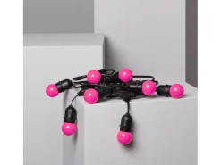 Ledkia Guirnalda Exterior con Bombillas LED E27 5.5m IP65 Negro Rosa Multicolor Clearance