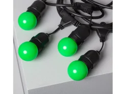Ledkia Guirnalda Luminosa-Guirnalda Exterior con Bombillas LED E27 5.5m IP65 Negro Verde Multicolor