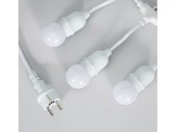 Ledkia Guirnalda Luminosa-Guirnalda Exterior con Bombillas LED E27 5.5m IP65 Blanco Blanco Multicolor