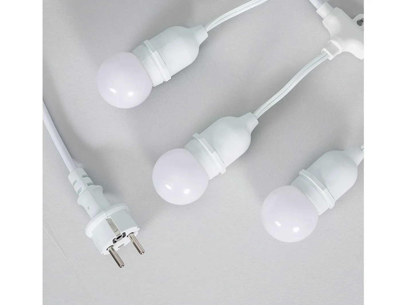 Ledkia Guirnalda Luminosa-Guirnalda Exterior con Bombillas LED E27 5.5m IP65 Blanco Blanco Multicolor