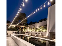 Ledkia Guirnalda Luminosa-Guirnalda Exterior con Bombillas LED E27 5.5m IP65 Blanco Blanco Multicolor