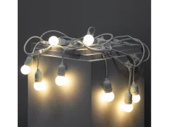 Ledkia Guirnalda Luminosa-Guirnalda Exterior con Bombillas LED E27 5.5m IP65 Blanco Blanco Multicolor