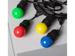 Ledkia Guirnalda Luminosa-Guirnalda Exterior con Bombillas LED E27 5.5m IP65 Negro Multicolor