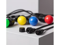 Ledkia Guirnalda Luminosa-Guirnalda Exterior con Bombillas LED E27 5.5m IP65 Negro Multicolor