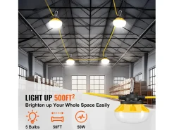 Guirnalda Luminosa-Guirnalda Luminosa, SucceBuy Guirnalda Luminosa de Obra 15,24 m 50 W 5 000 lm Impermeable Amarillo