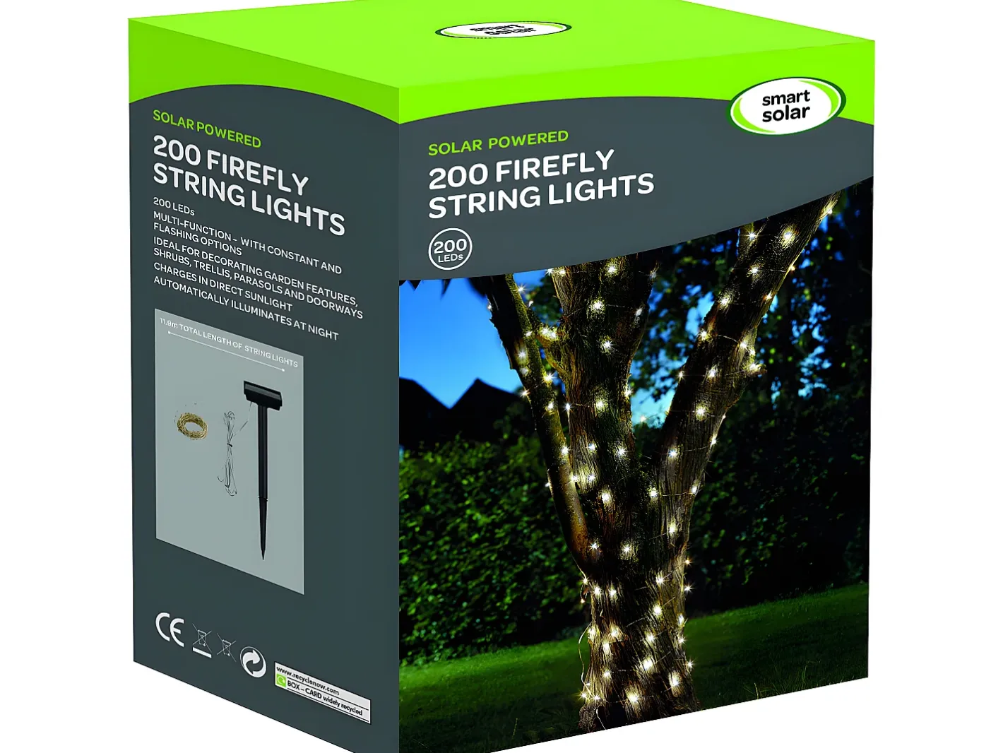 New Smart garden products Guirnalda solar exterior LUCI200 LED blanco cálido - 21,9m Multicolor