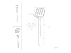 Hot Ledkia Guirnalda Solar Exterior 30 Bolas LED 5m 3000K Blanco Cálido Negro
