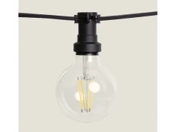 Ledkia Guirnaldas para Exterior IP44 Cable Eléctrico Plano con Portalámparas E27 a Medida 50 m Negro Online