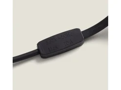Ledkia Guirnalda Luminosa-Guirnaldas para Exterior IP44 Cable Eléctrico Plano con Portalámparas E27 a Medida 5 m Negro