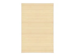 Garden Furniture Alfombra De Salón-Hanneke Alfombra de bambú color natural 100x160 cm Marru00f3n