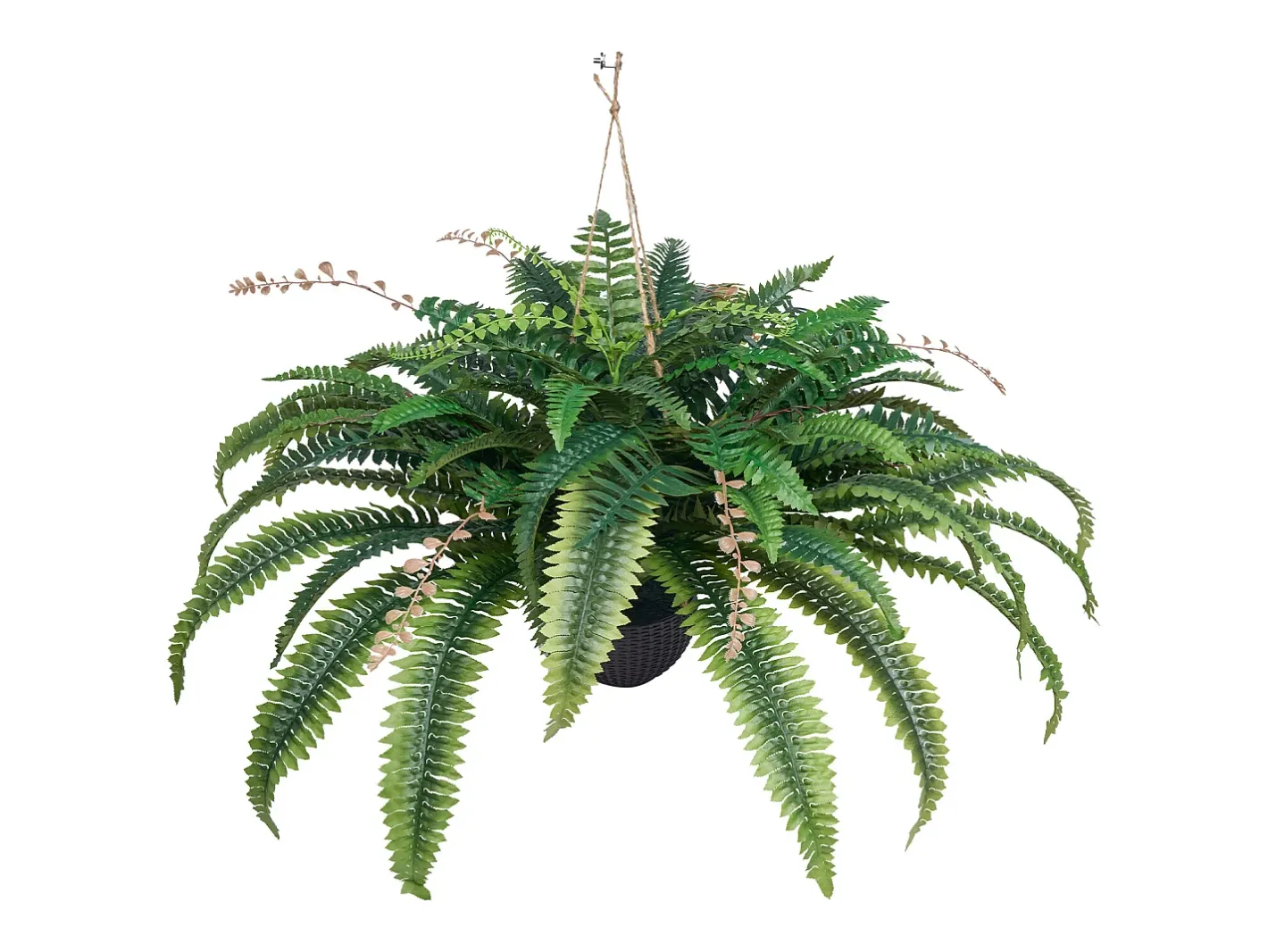 Helecho Artificial SucceBuy, Helecho Falso de Boston 95-105 cm, 80 Hojas, Con Maceta, Colgante/Colocada, Decoración Interior/Exterior, Hogar/Oficina Verde Discount