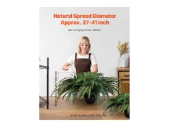 Helecho Artificial SucceBuy, Helecho Falso de Boston 95-105 cm, 80 Hojas, Con Maceta, Colgante/Colocada, Decoración Interior/Exterior, Hogar/Oficina Verde Discount