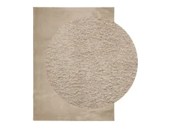 Garden Furniture Hester Alfombra de pelo corto suave lavable HUARTE arena 200x280 cm Marru00f3n Clearance