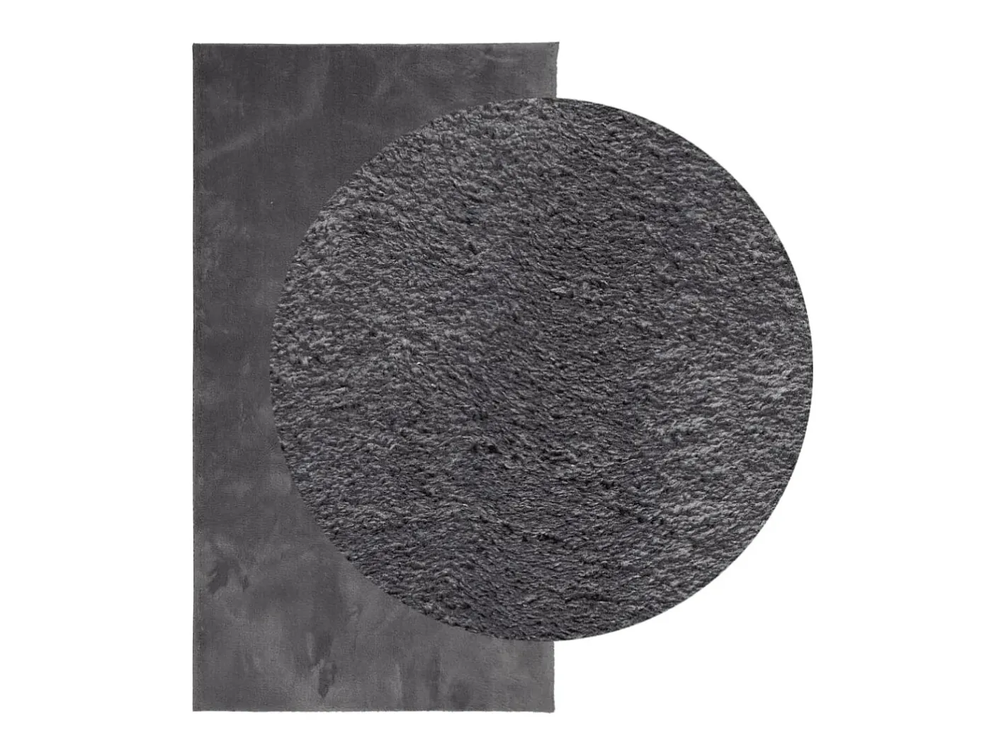 Garden Furniture Alfombra De Salón-Hester Alfombra de pelo corto suave lavable HUARTE antracita 60x110 cm Gris antracita