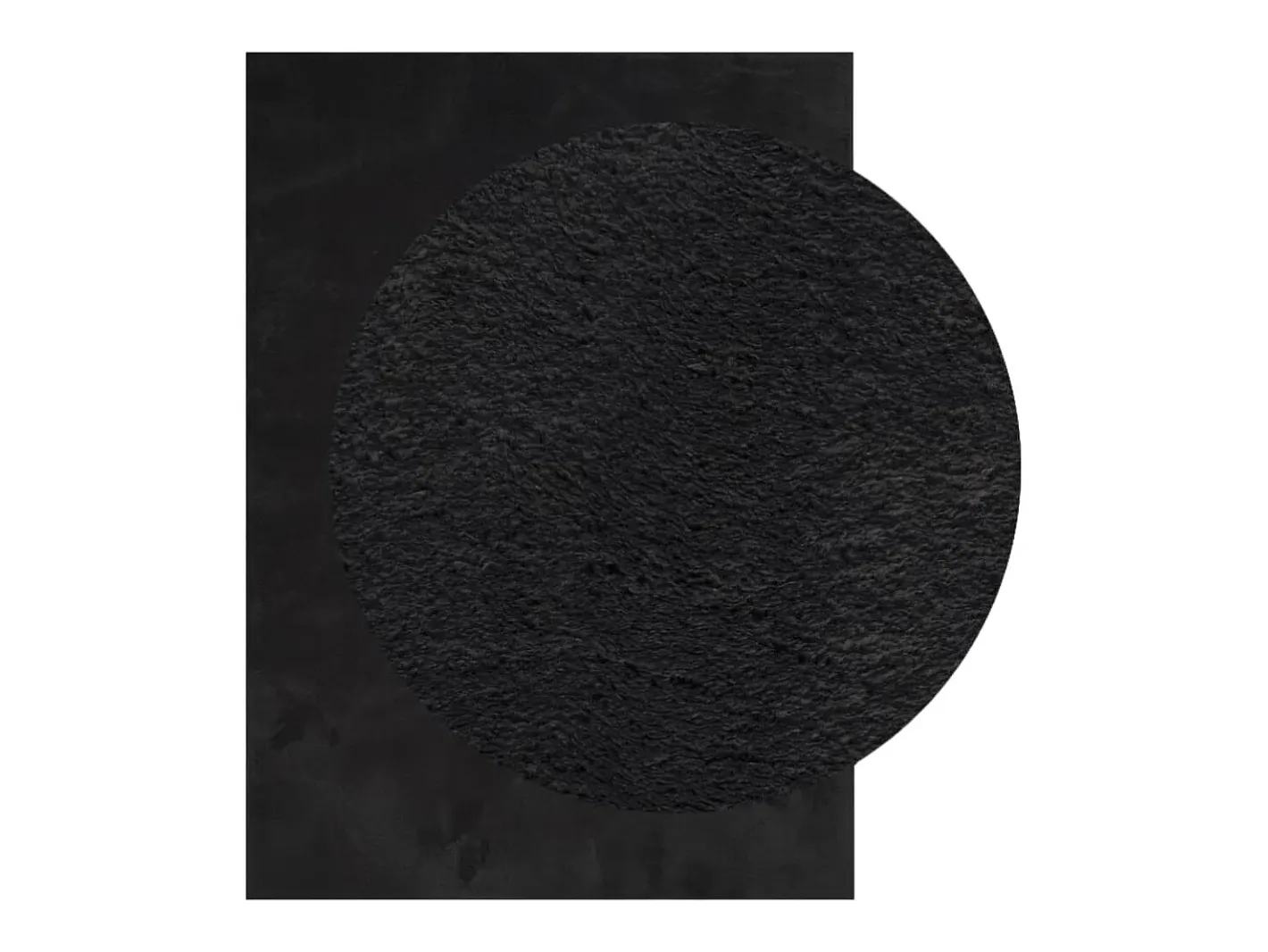 Garden Furniture Hester Alfombra de pelo corto suave lavable HUARTE 140x200 cm Negro Outlet