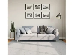 Garden Furniture Hester Alfombra de pelo corto suave lavable HUARTE 200x200 cm Gris Hot