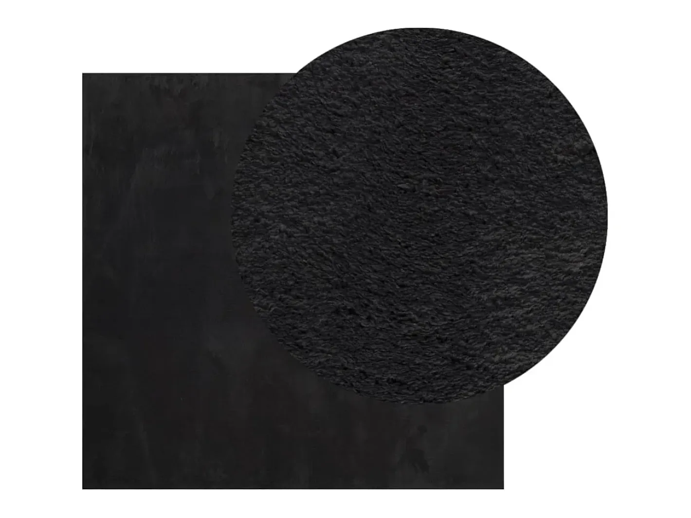 Hot Garden Furniture Hester Alfombra de pelo corto suave lavable HUARTE 200x200 cm Negro