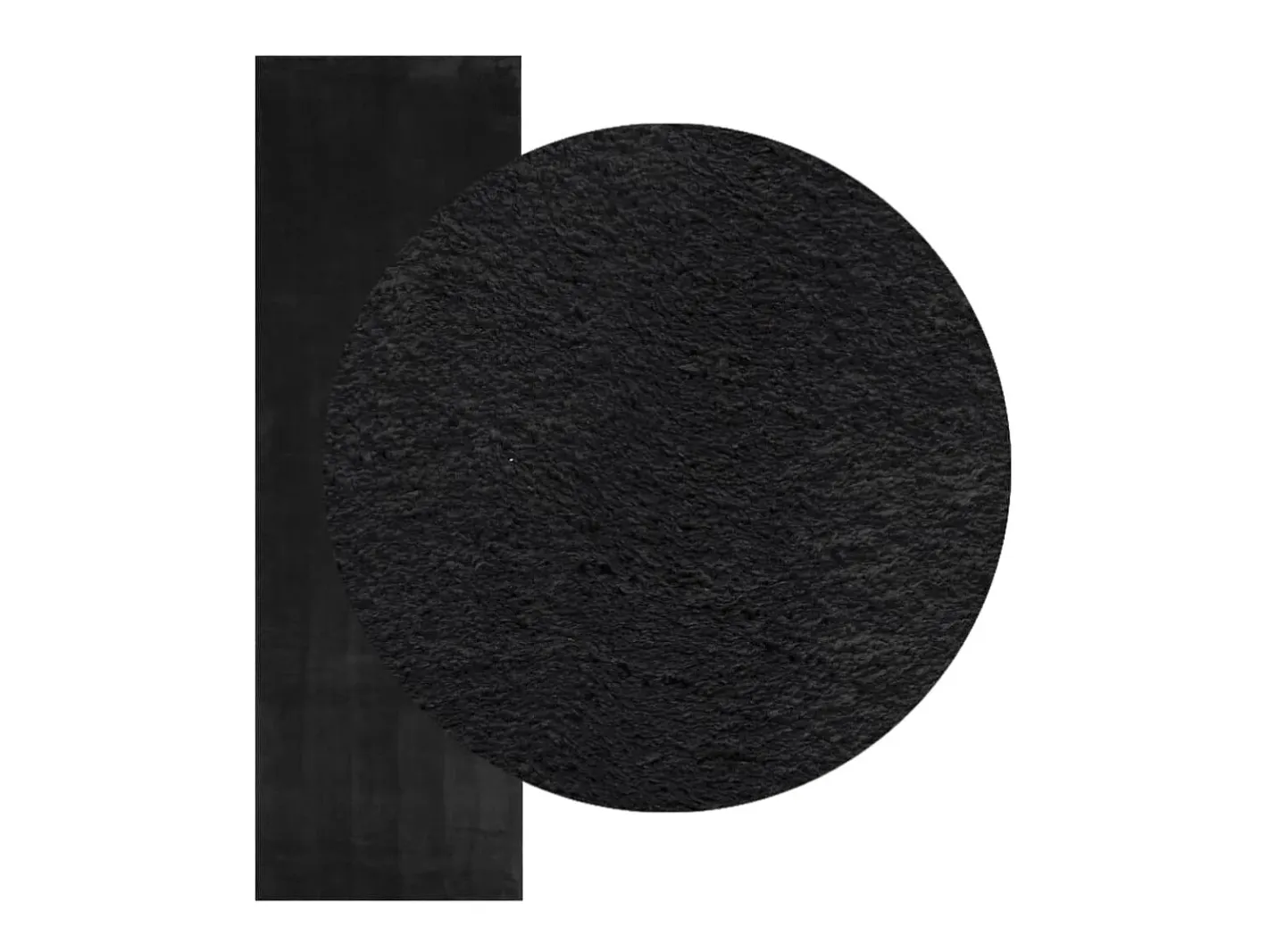 Garden Furniture Alfombra De Salón-Hester Alfombra de pelo corto suave lavable HUARTE 80x250 cm Negro