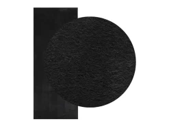 Outlet Garden Furniture Hester Alfombra de pelo corto suave lavable HUARTE 80x200 cm Negro