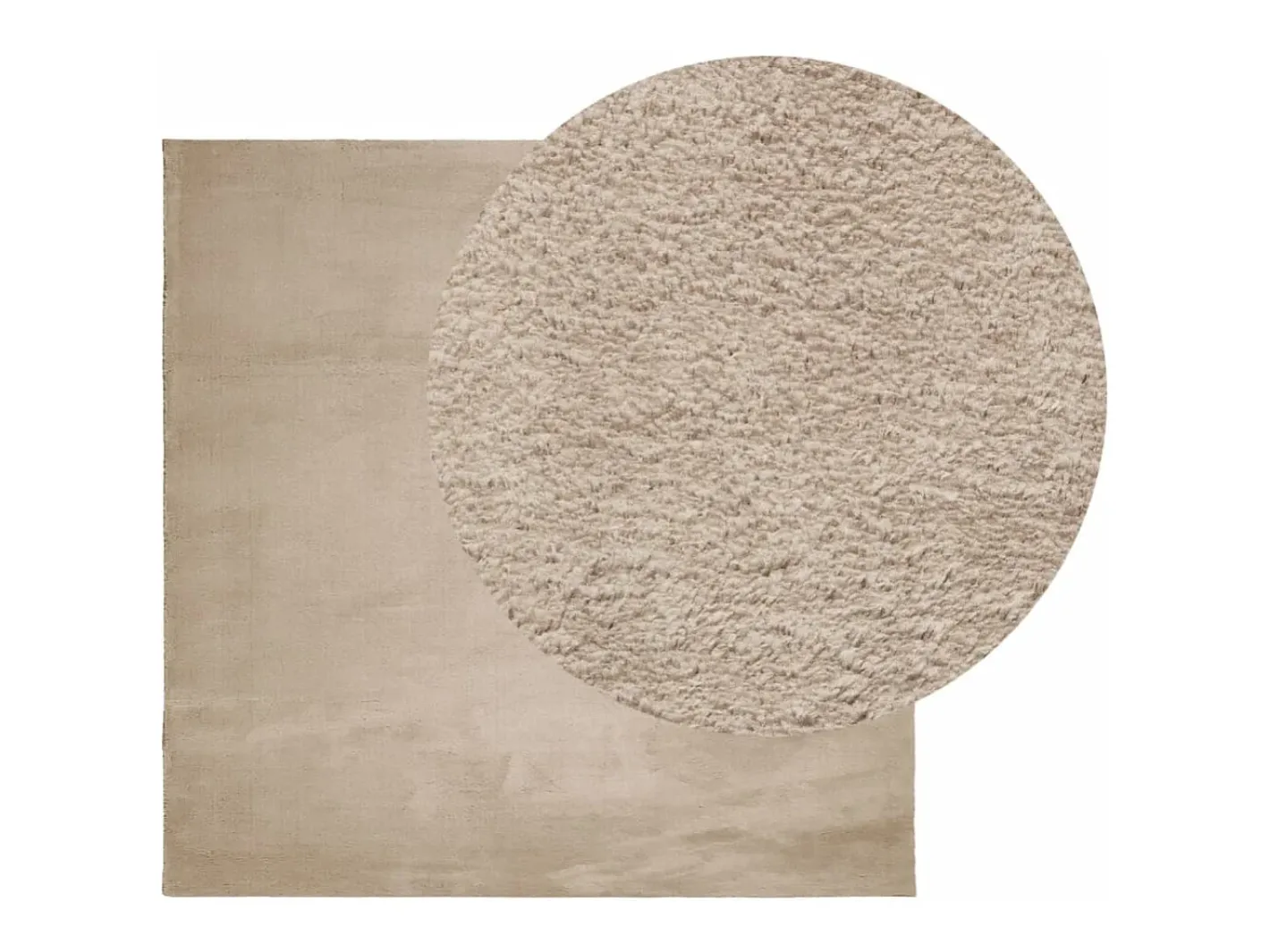 Garden Furniture Alfombra De Salón-Hester Alfombra de pelo corto suave lavable HUARTE arena 240x240 cm Marru00f3n
