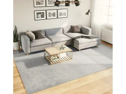 Garden Furniture Alfombra De Salón-Hester Alfombra de pelo corto suave lavable HUARTE 240x340 cm Gris