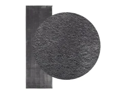 Garden Furniture Hester Alfombra de pelo corto suave lavable HUARTE antracita 80x250 cm Gris antracita Online