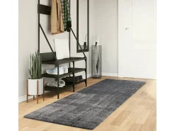 Garden Furniture Hester Alfombra de pelo corto suave lavable HUARTE antracita 80x250 cm Gris antracita Online