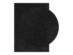 Discount Garden Furniture Hester Alfombra de pelo corto suave lavable HUARTE 200x280 cm Negro