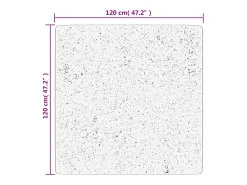 Discount Garden Furniture Hester Alfombra de pelo corto suave lavable HUARTE arena 120x120 cm Marru00f3n